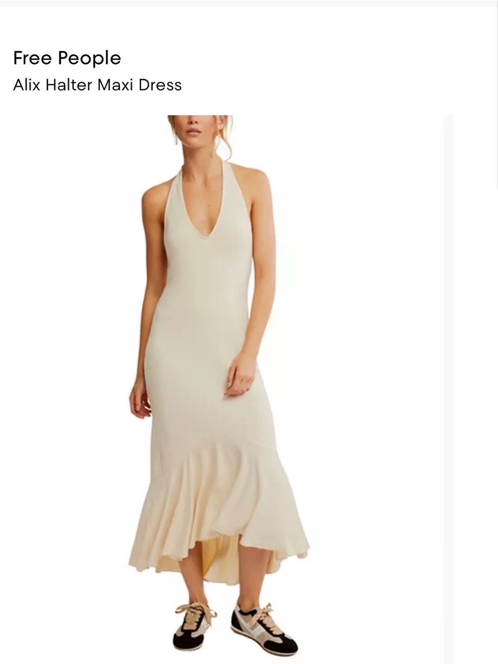 Free People Beach Alix Halter Maxi Dress